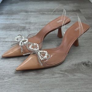 Zara Embellished Vinyl High Heel Uk size 41